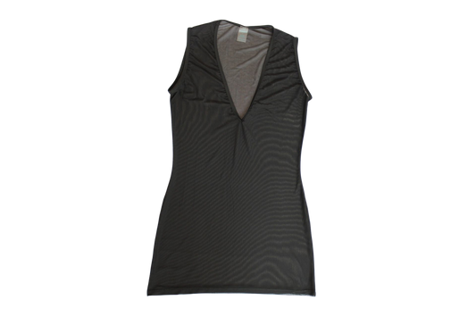 Vestido mesh corto negro