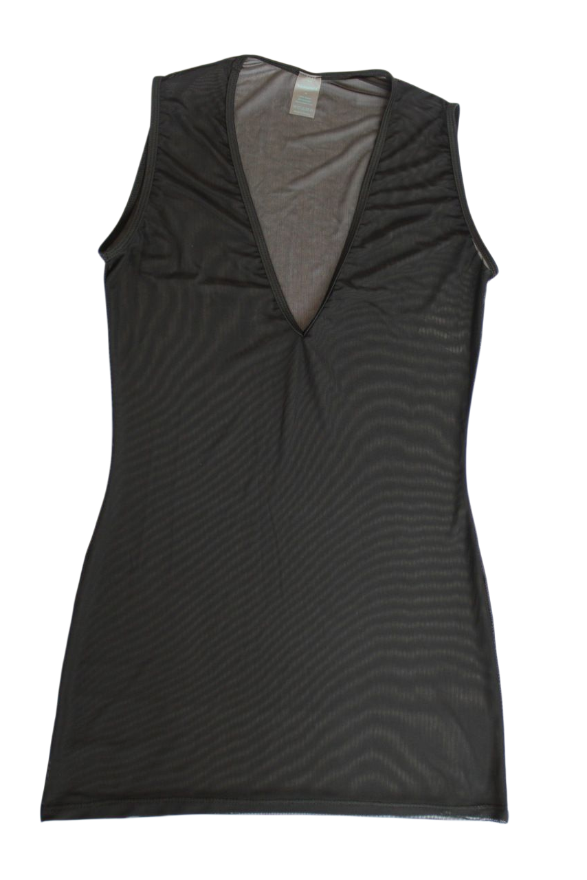 Vestido mesh corto negro