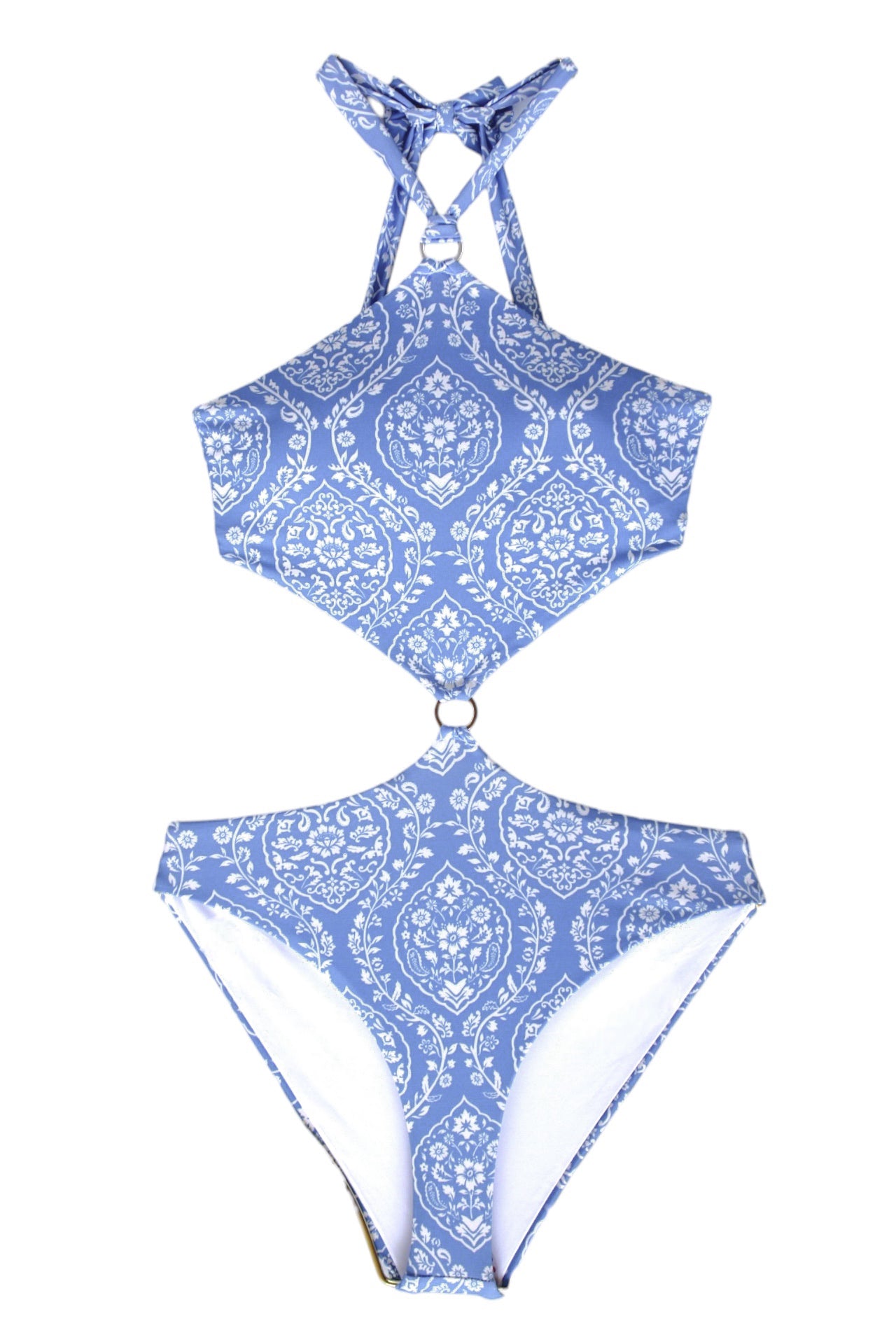 Triangle azul estampado