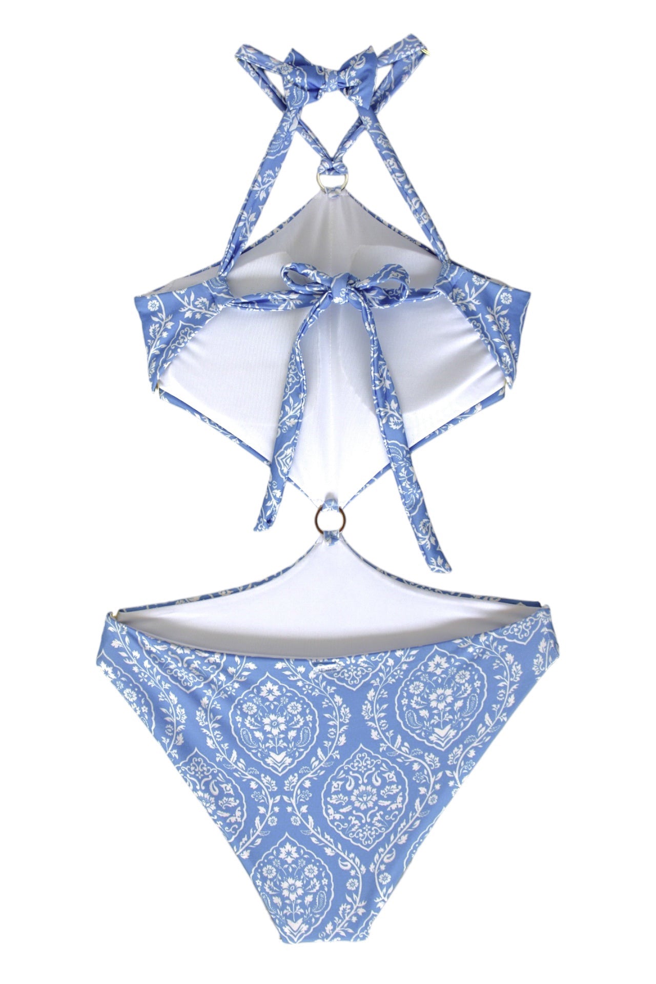 Triangle azul estampado