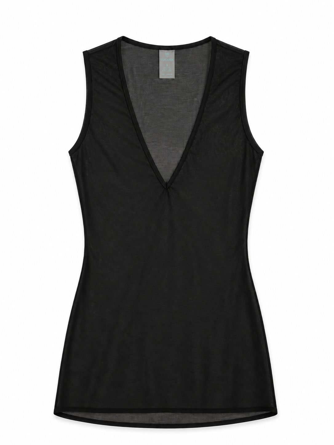 Vestido mesh corto negro