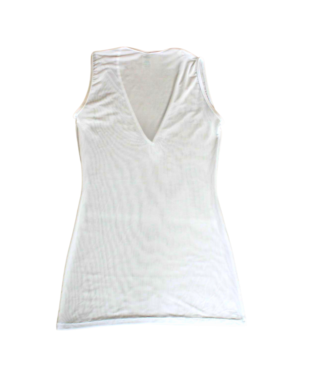 Vestido mesh corto blanco