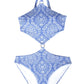 Triangle azul estampado