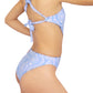 Triangle azul estampado