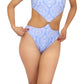 Triangle azul estampado