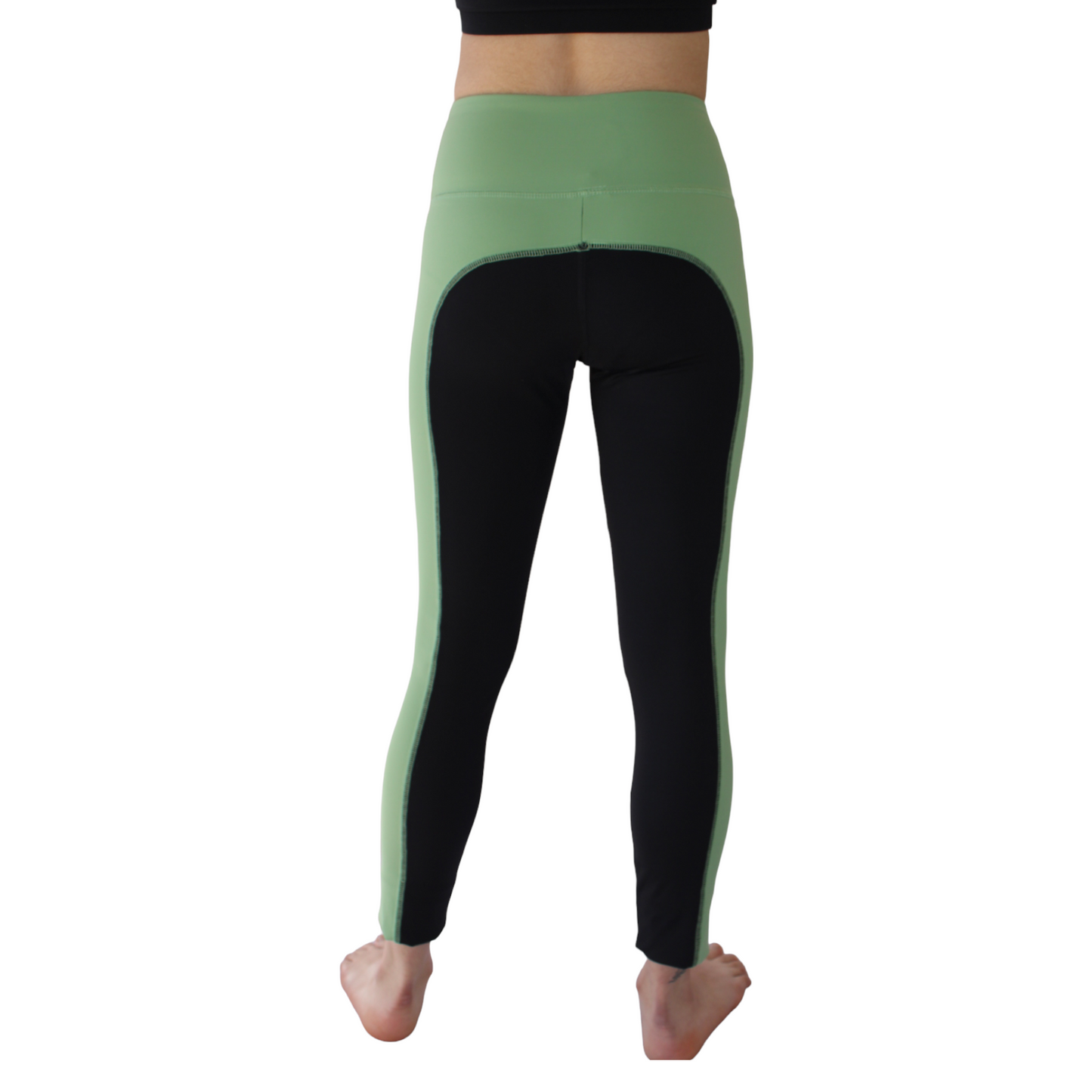 Legging bicolor verde