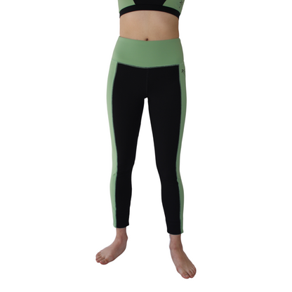 Legging bicolor verde